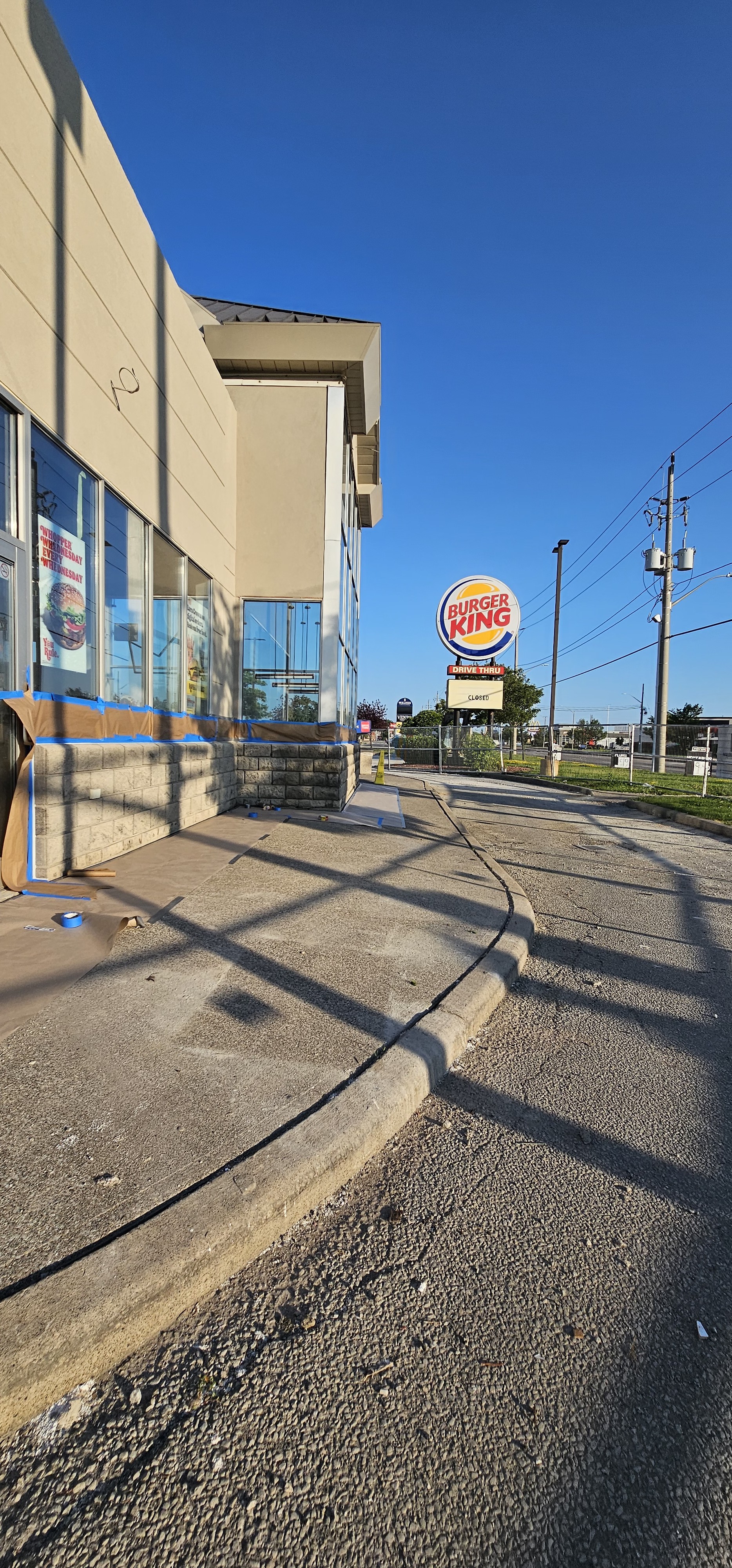 Burger King Exterior — Masking & Prep