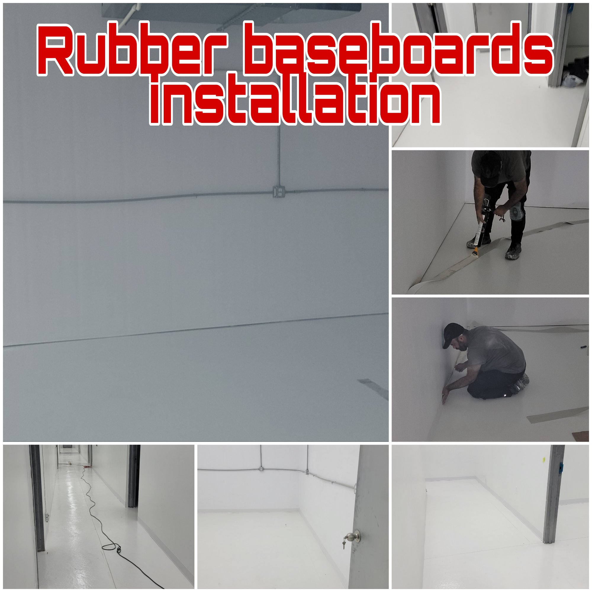 Rubber Baseboards Installation