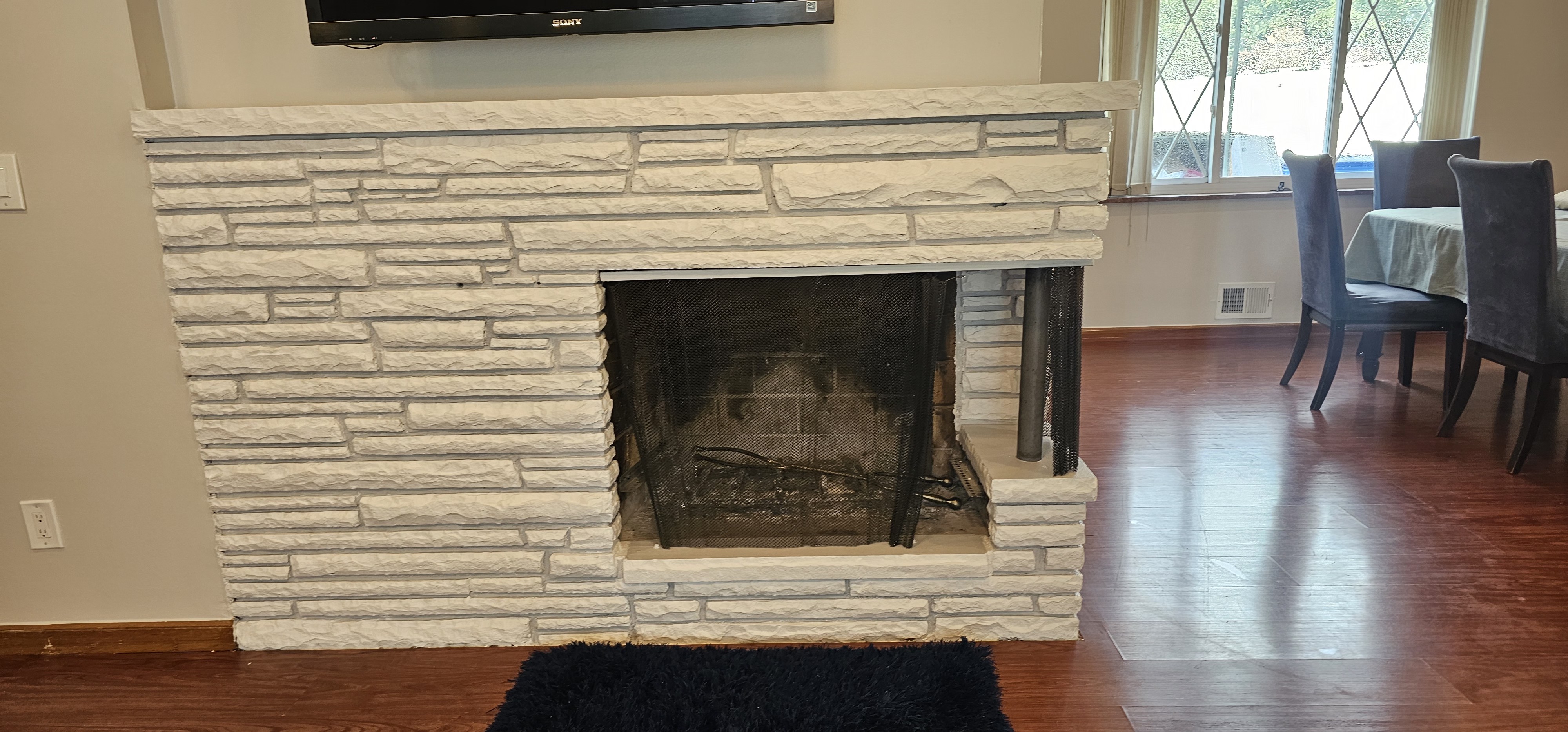Stone Fireplace — After