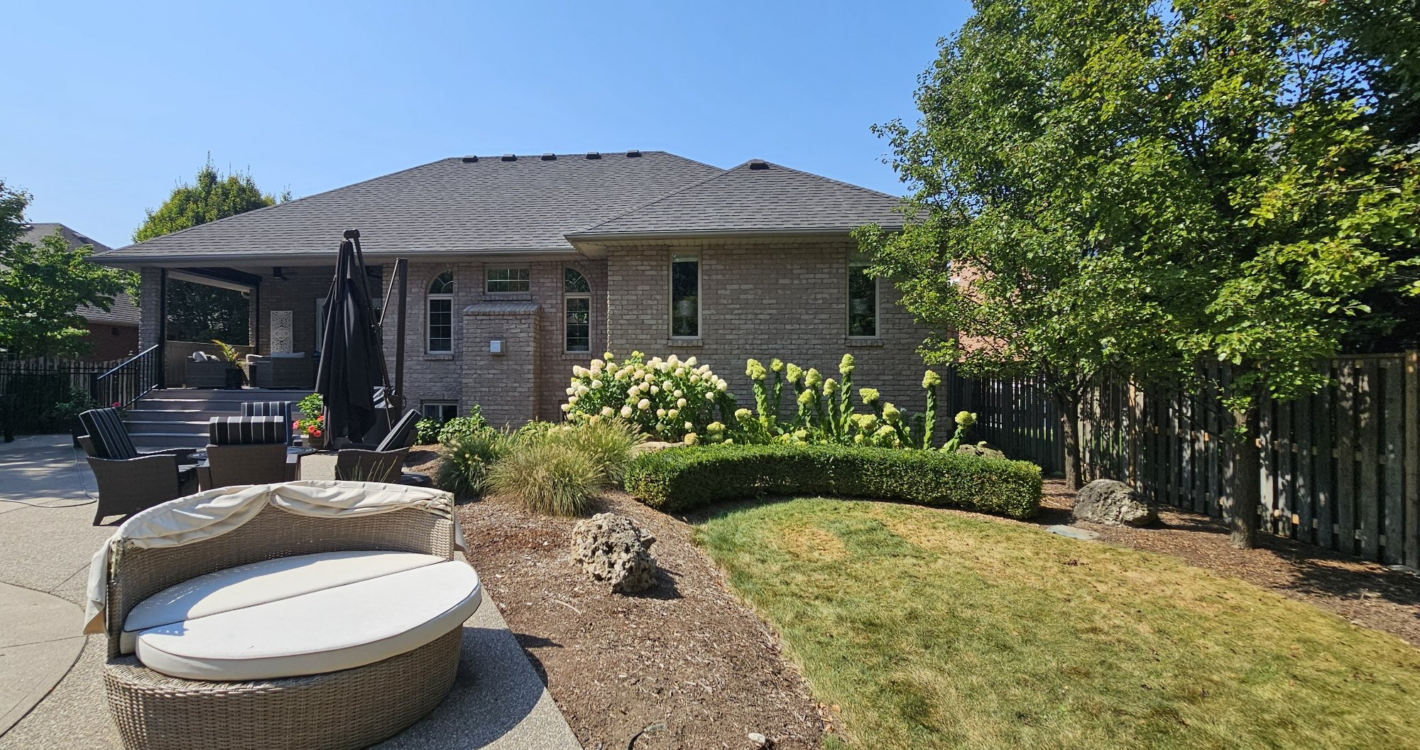 Rear exterior painted